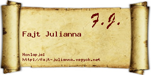 Fajt Julianna névjegykártya